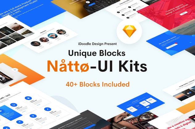 创意多用途网站用户界面UI工具包[Sketch] Natto – Creative UI Kits Sketch Template插图(1)