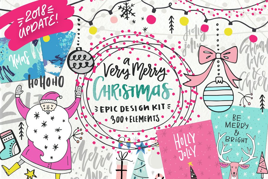 圣诞快乐假日素材套装 A Very Merry Christmas – holiday kit插图