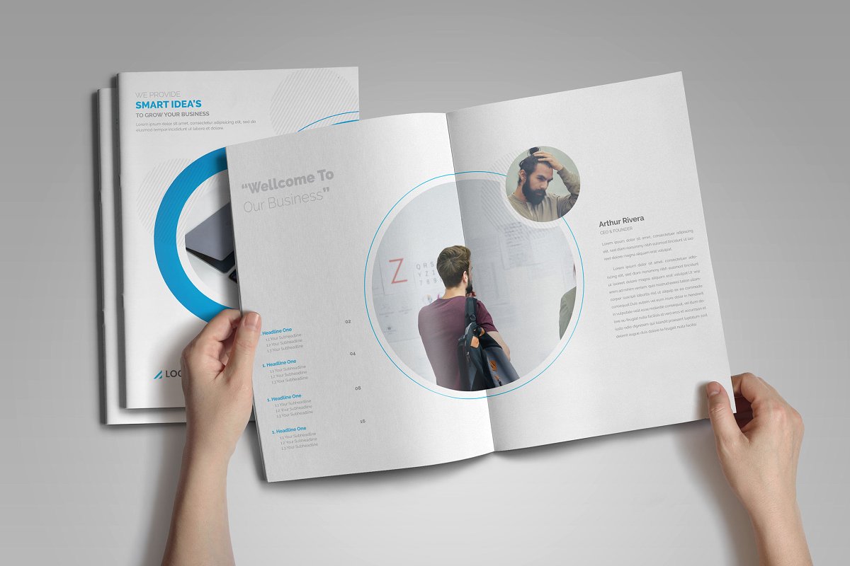 创意极简主义业务宣传手册设计插图(1)