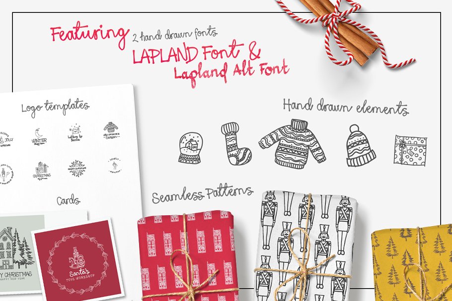 圣诞主题元素设计师工具包 Lapland Christmas Toolkit插图(1)