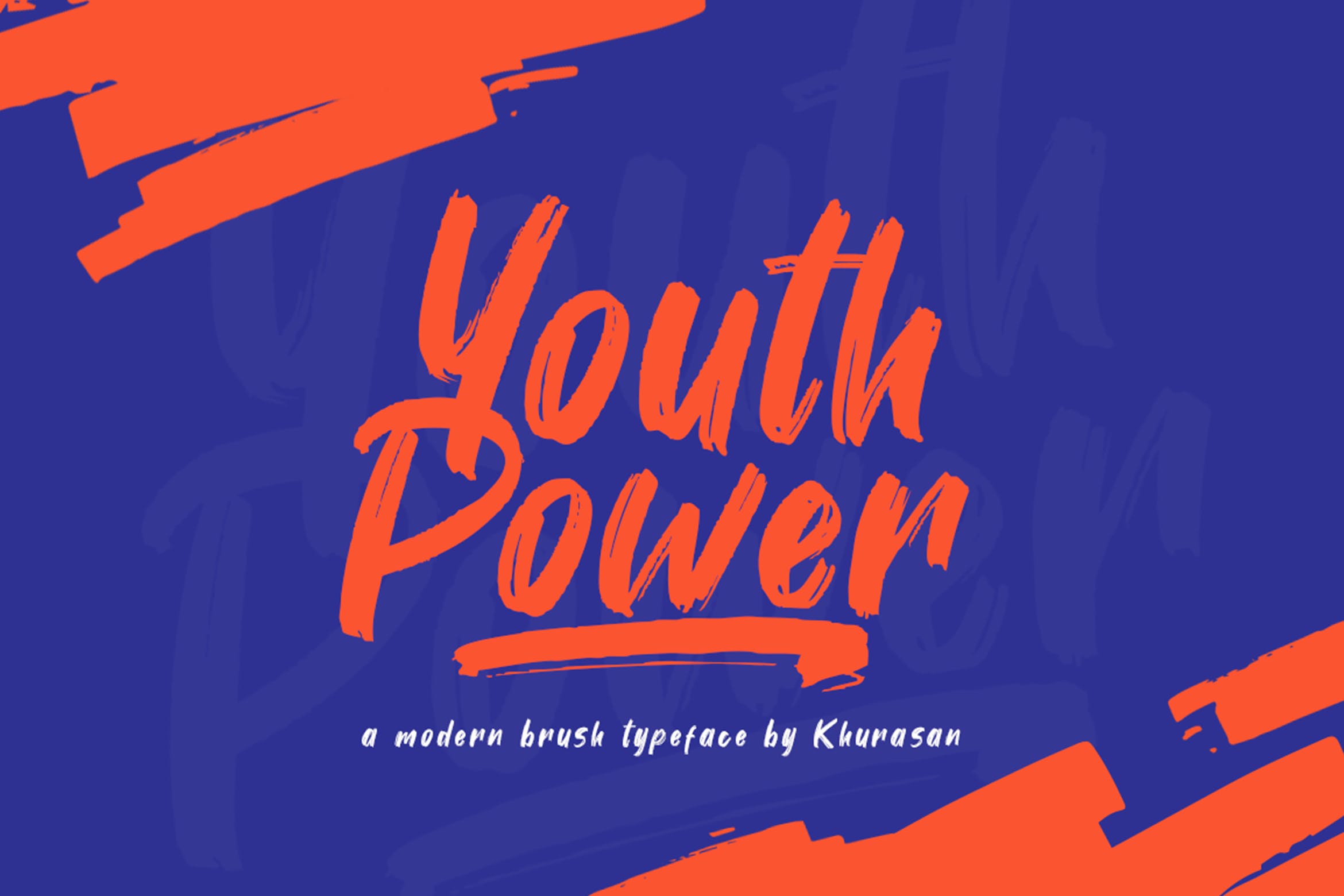优雅复古英文笔刷字体下载 Youth Power插图