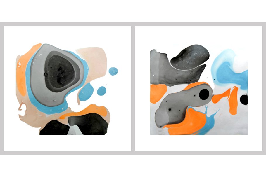 大理石抽象艺术纹理&贺卡模板 Artistic textures. Part 2插图(2)