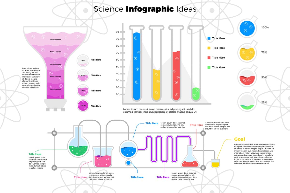 化学实验室信息图表幻灯片设计素材 Laboratory  – Infographic插图