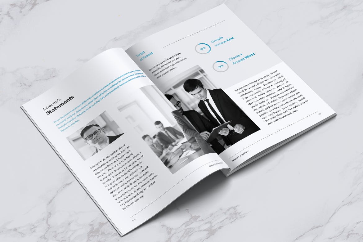 多元化大型公司简介企业画册设计模板 DIVERSE Professional Company Profile Brochures插图(2)