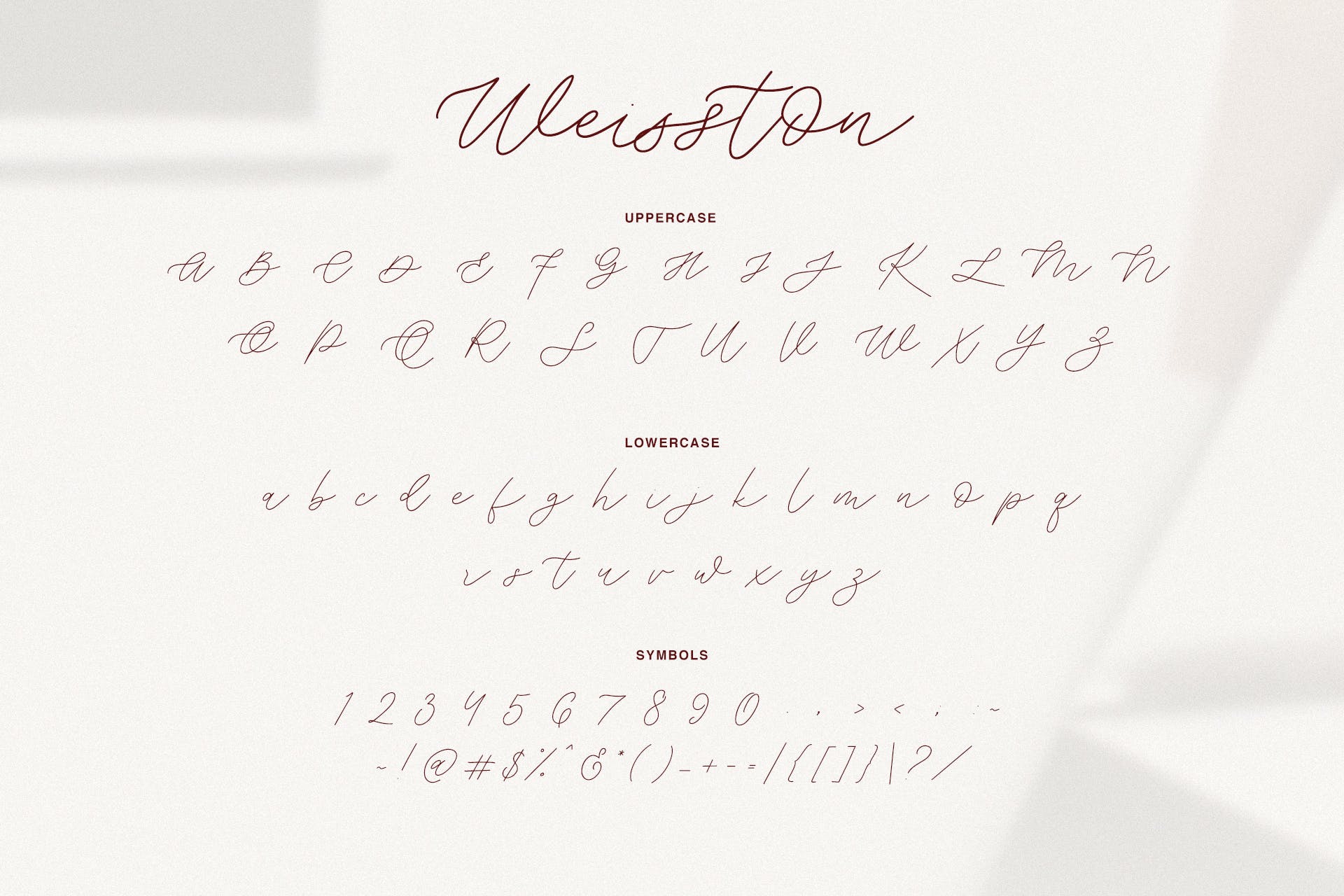 飘逸连笔钢笔书法字体下载 Weisston – Script Font插图(9)