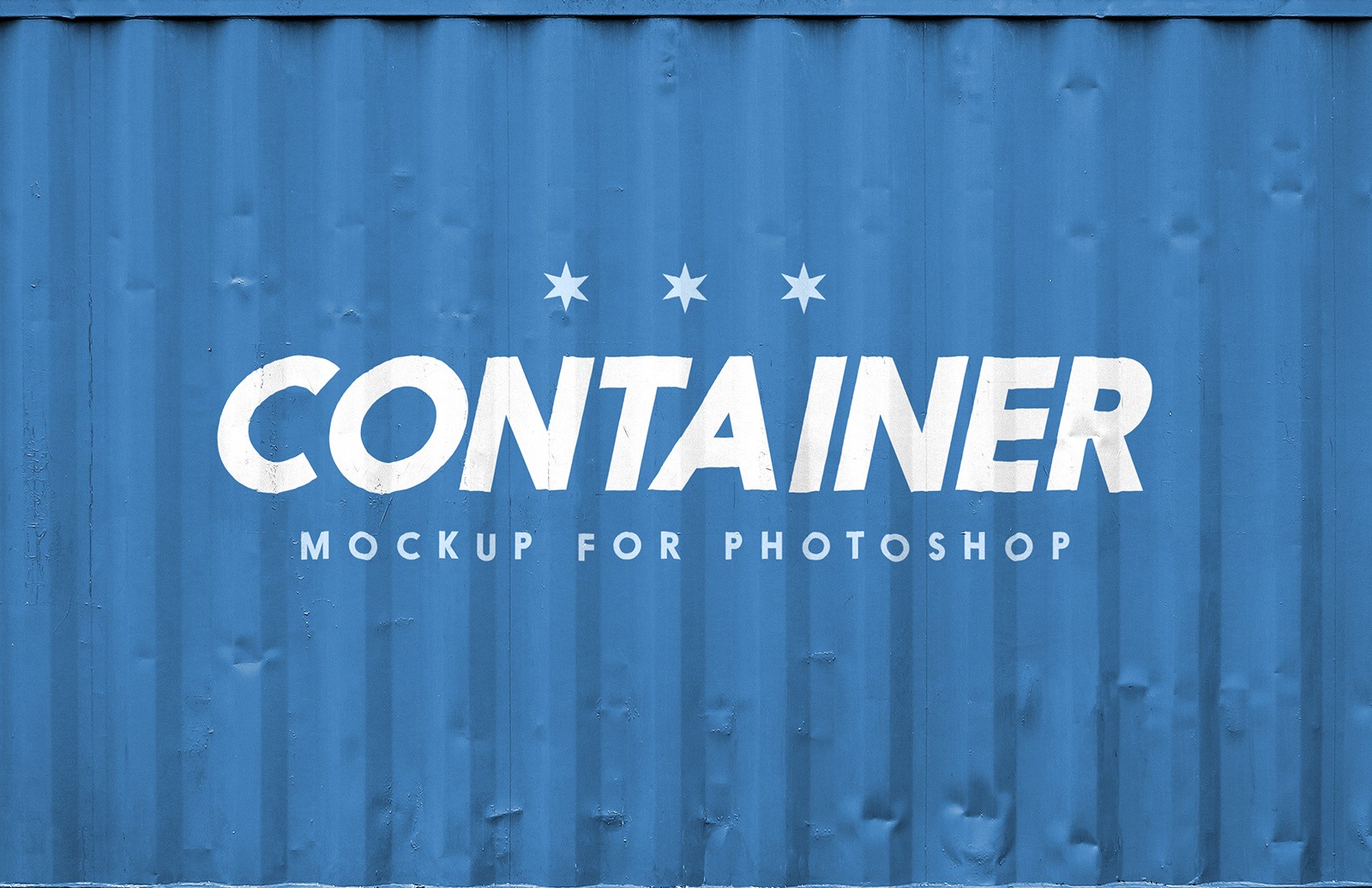 海运集装箱标志样机模型PSD Free Shipping Container Logo Mockup PSD插图(1)