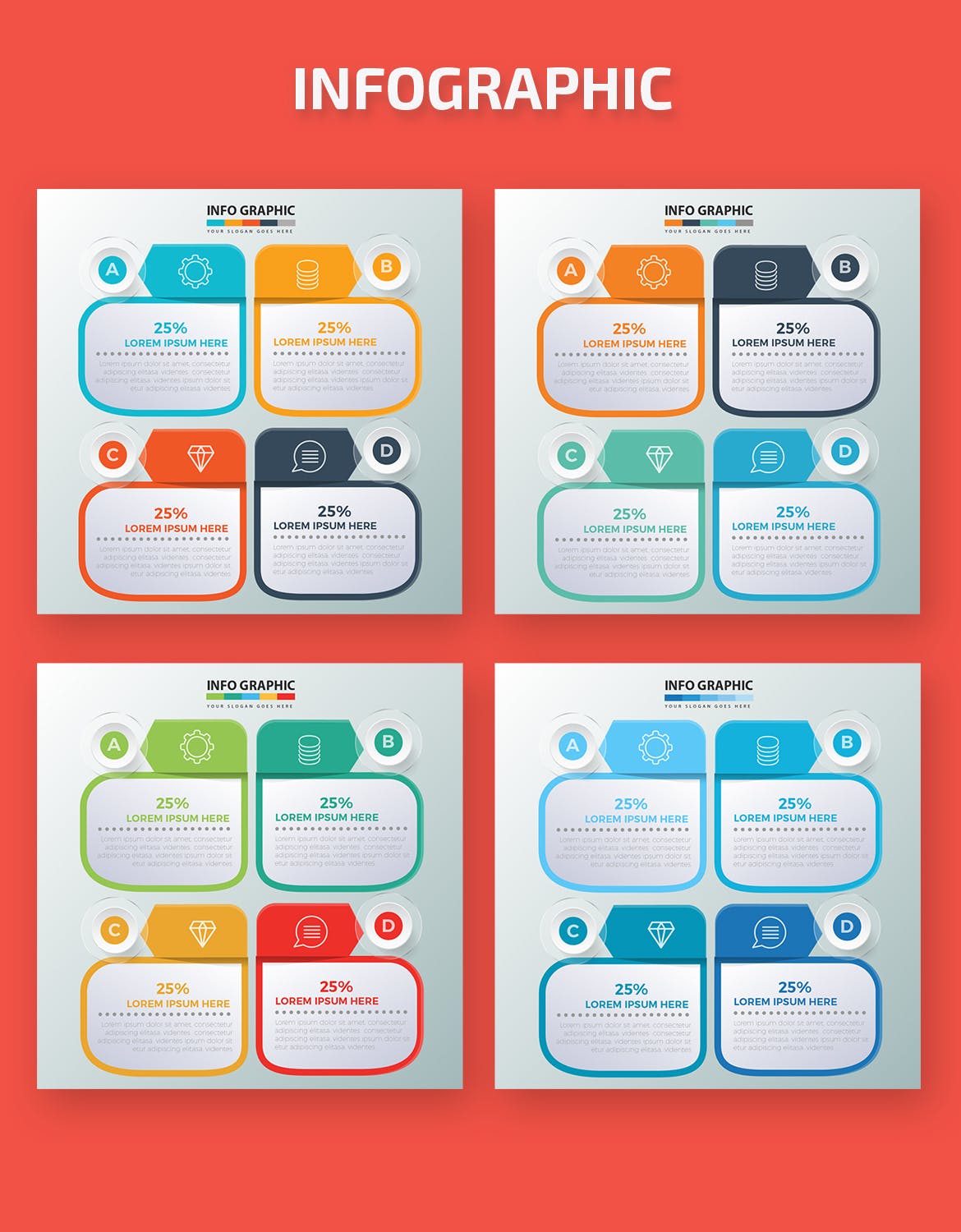 多目标决策PPT信息图表设计素材 Infographic Elements插图(1)