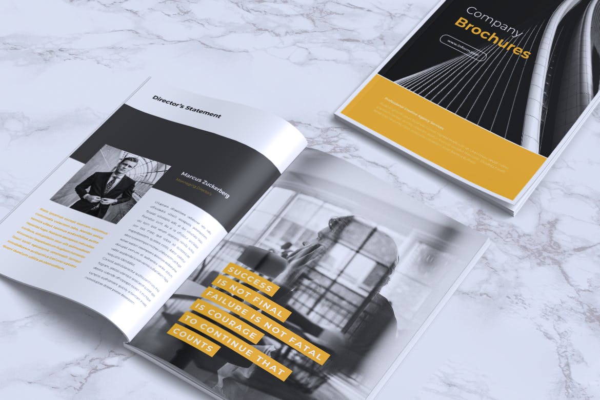 高逼格企业画册/产品服务目录INDD设计模板 INFORM Company Profile Brochure插图(12)