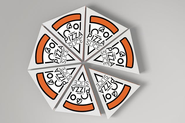 三角形披萨切片盒包装样机 Pizza Slice Box Packaging Mockup插图(7)