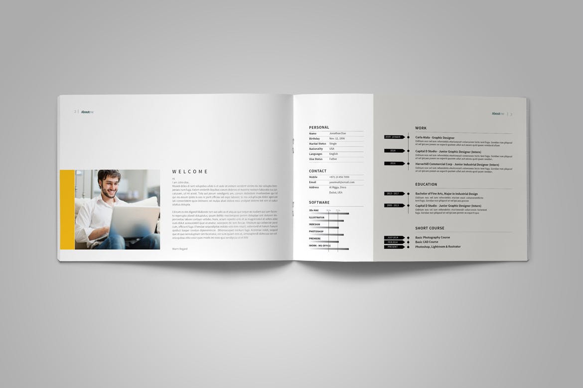 设计公司设计案例展示画册设计模板 Graphic Design Portfolio Template插图(5)