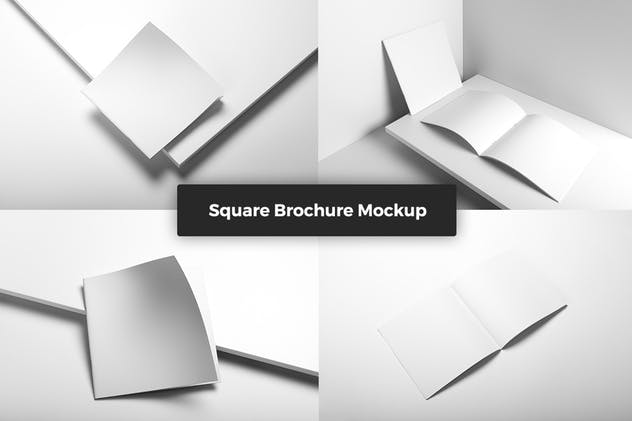 方形摄影画册样机 Square Brochure Mockup插图(6)