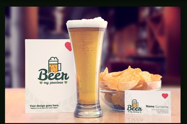 啤酒包装&品牌VI样机模板 Beer Package & Branding Mock-ups插图(8)