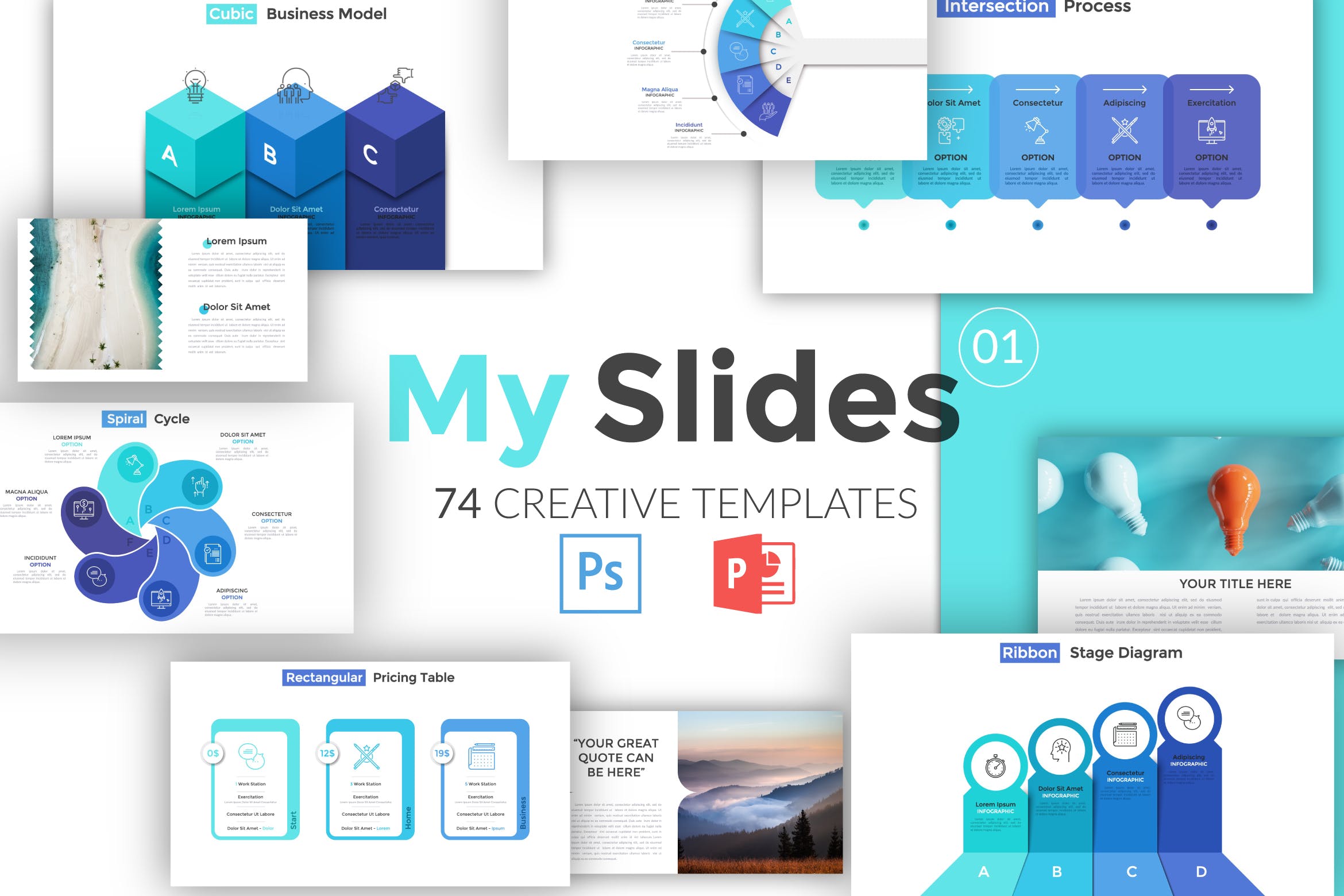 高端企业宣传PPT幻灯片设计模板下载 My Slides For Powerpoint插图
