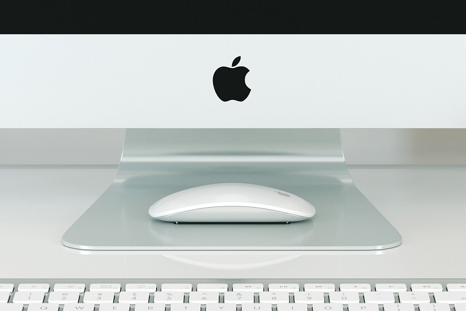 5K分辨率iMac实景场景样机模板 iMac Mockup – 5k – (1 PSD)插图(2)