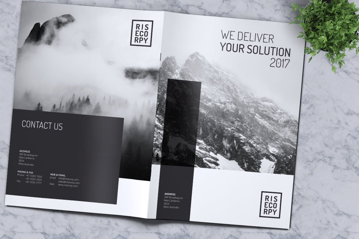创意企业宣传册设计模板素材v32 Creative Brochure Template Vol. 32插图(7)