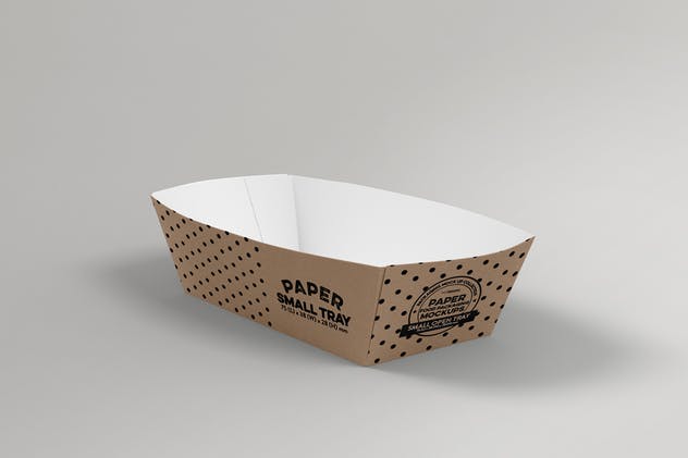 纸质外卖托盘包装样机 Paper Takeout Trays Packaging Mockup插图(2)