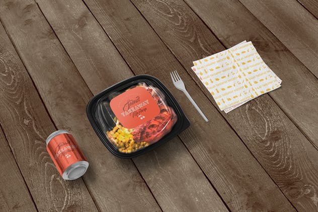 快餐熟食包装样机模板 5 Food Box Branding Mockups插图(5)