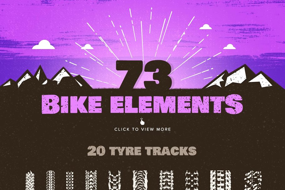 山地自行车极限运动品牌Logo模板 The Mountain Biker – Logo Badge Kit插图(2)