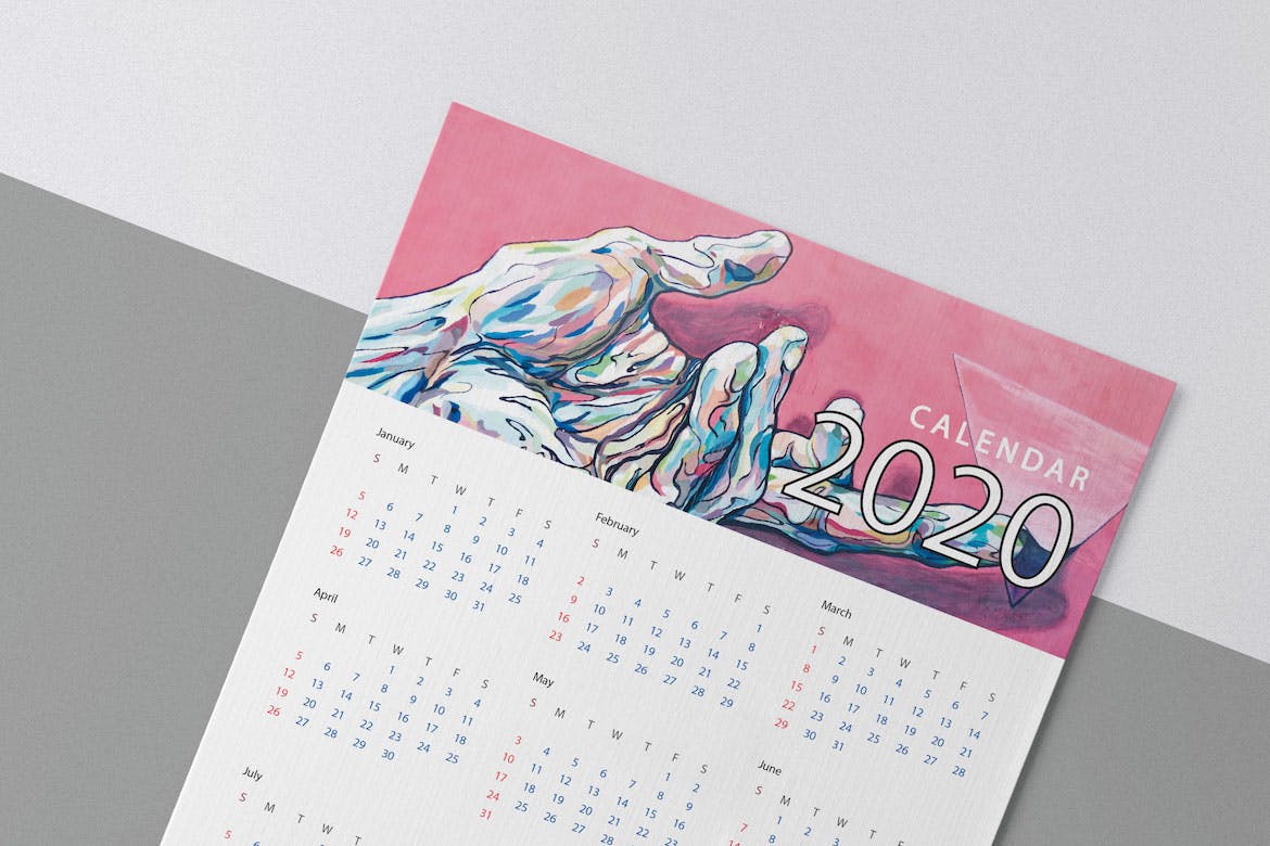 创意年历设计2020设计模板素材 Creative Calendar Pro 2020插图(1)