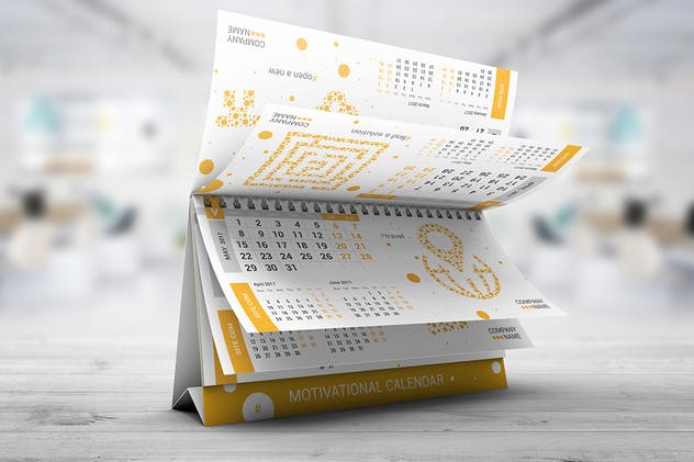 桌面日历年历样机模板 Desk Calendar Mock-Up插图(3)