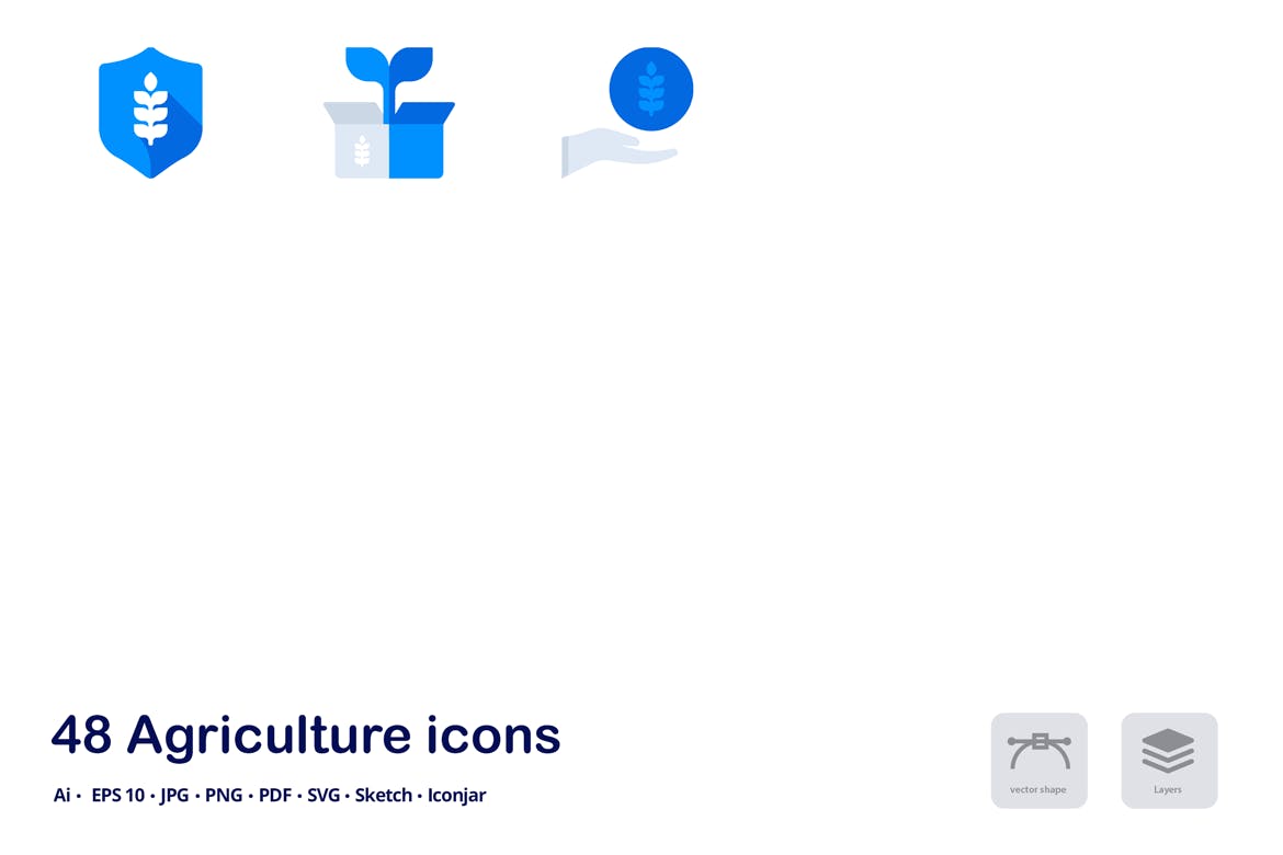 农业主题双色调扁平化矢量图标素材 Agriculture Accent Duo Tone Flat Icons插图(3)