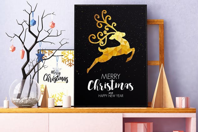 圣诞节&新年贺卡海报设计模板合集 Merry Christmas and Happy New Year Brochure插图(4)