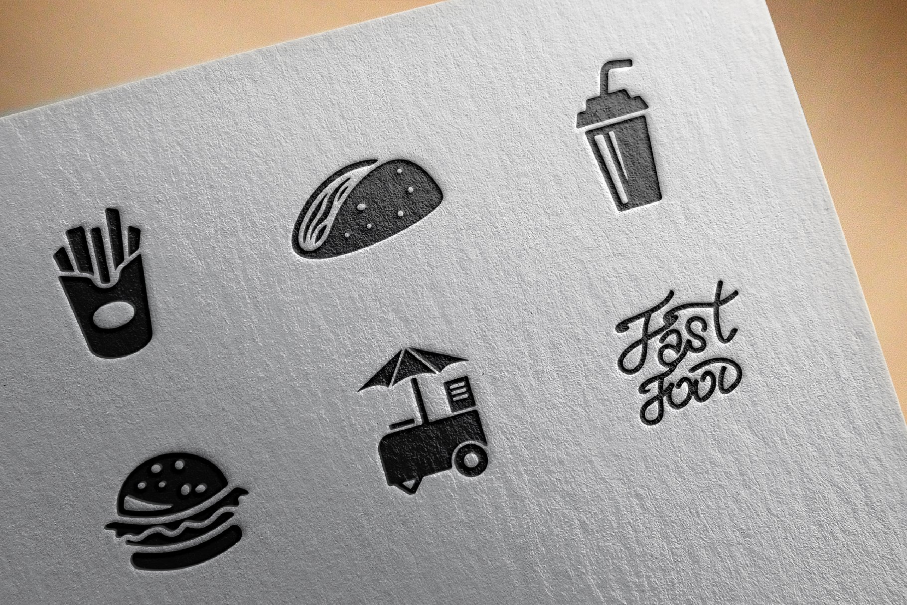 西式快餐主题图标 Fast food icons插图