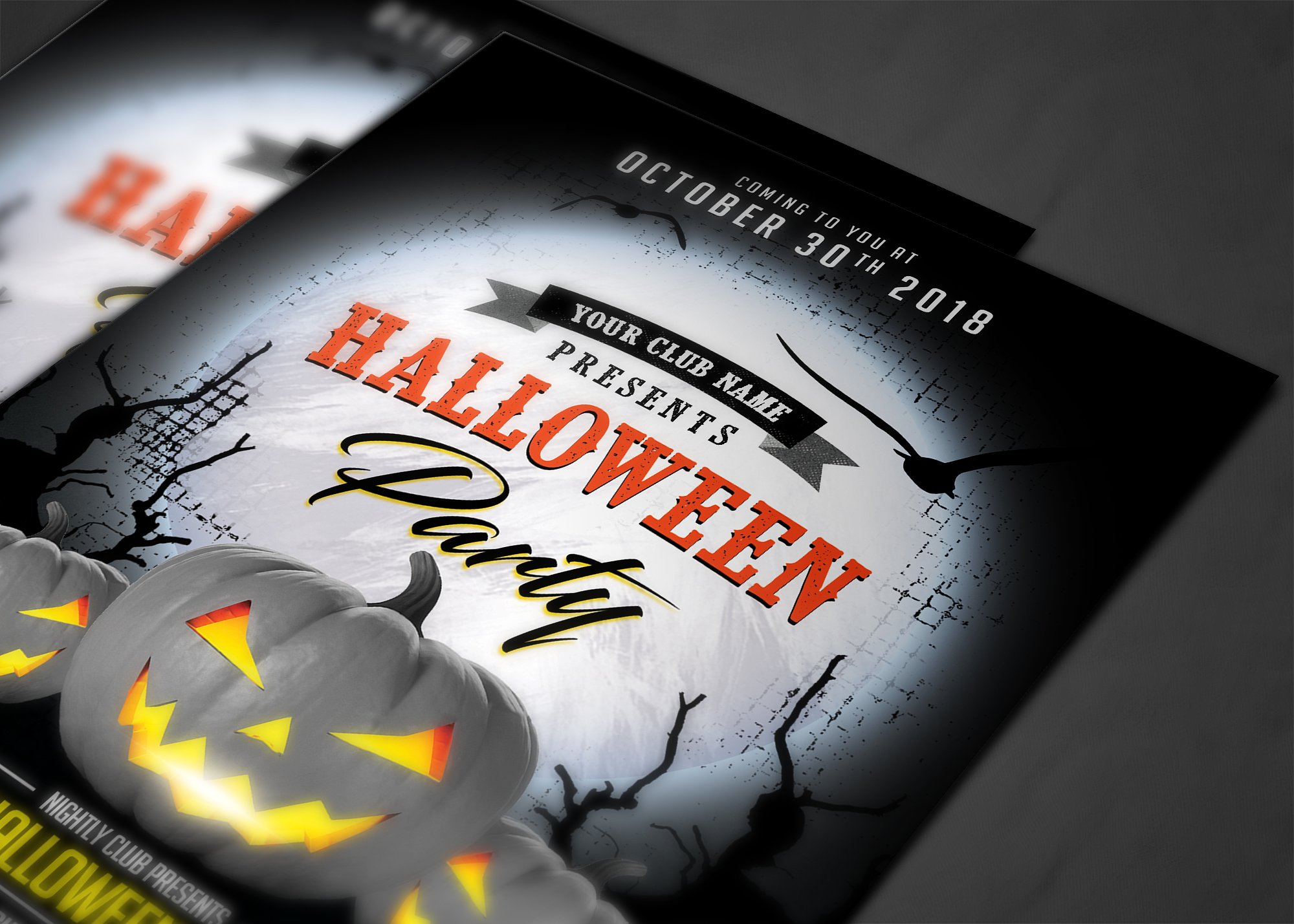 万圣节活动海报设计宣传模版 Halloween Flyer插图(3)