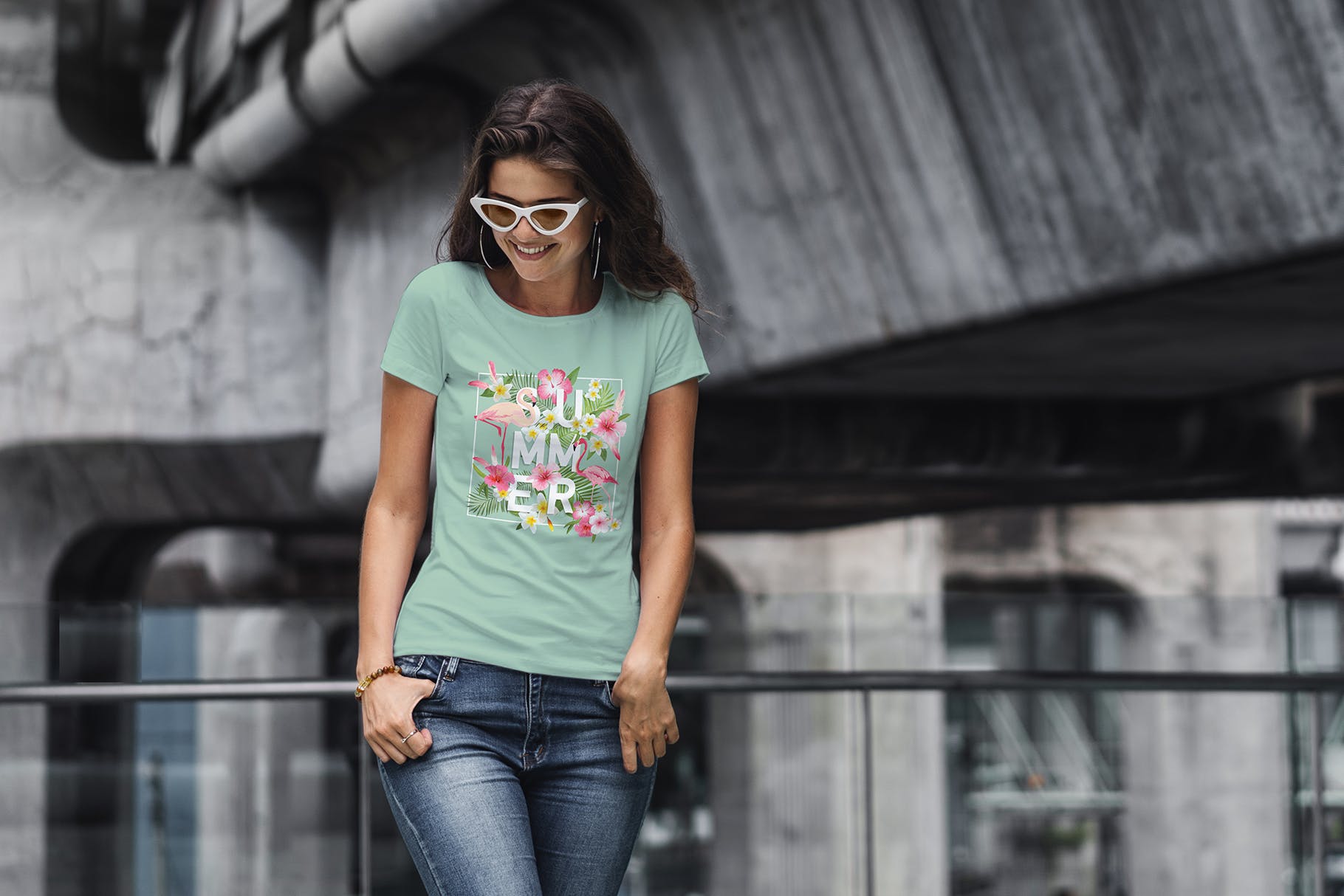 都市风格男士T恤印花设计效果图样机v2 T-Shirt Urban Style Vol2插图(1)