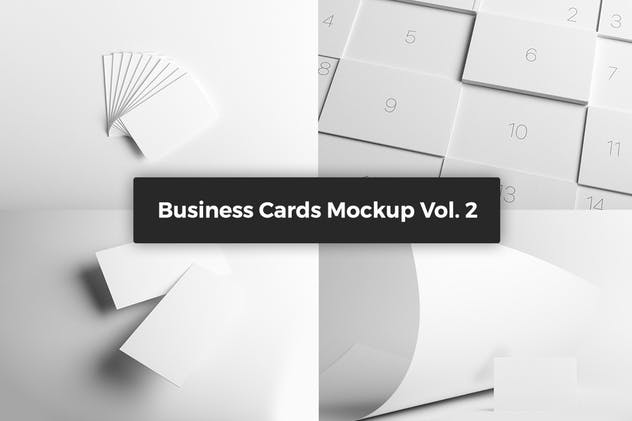 企业名片样机模板v2 Business Cards Mockup Vol. 2插图(6)