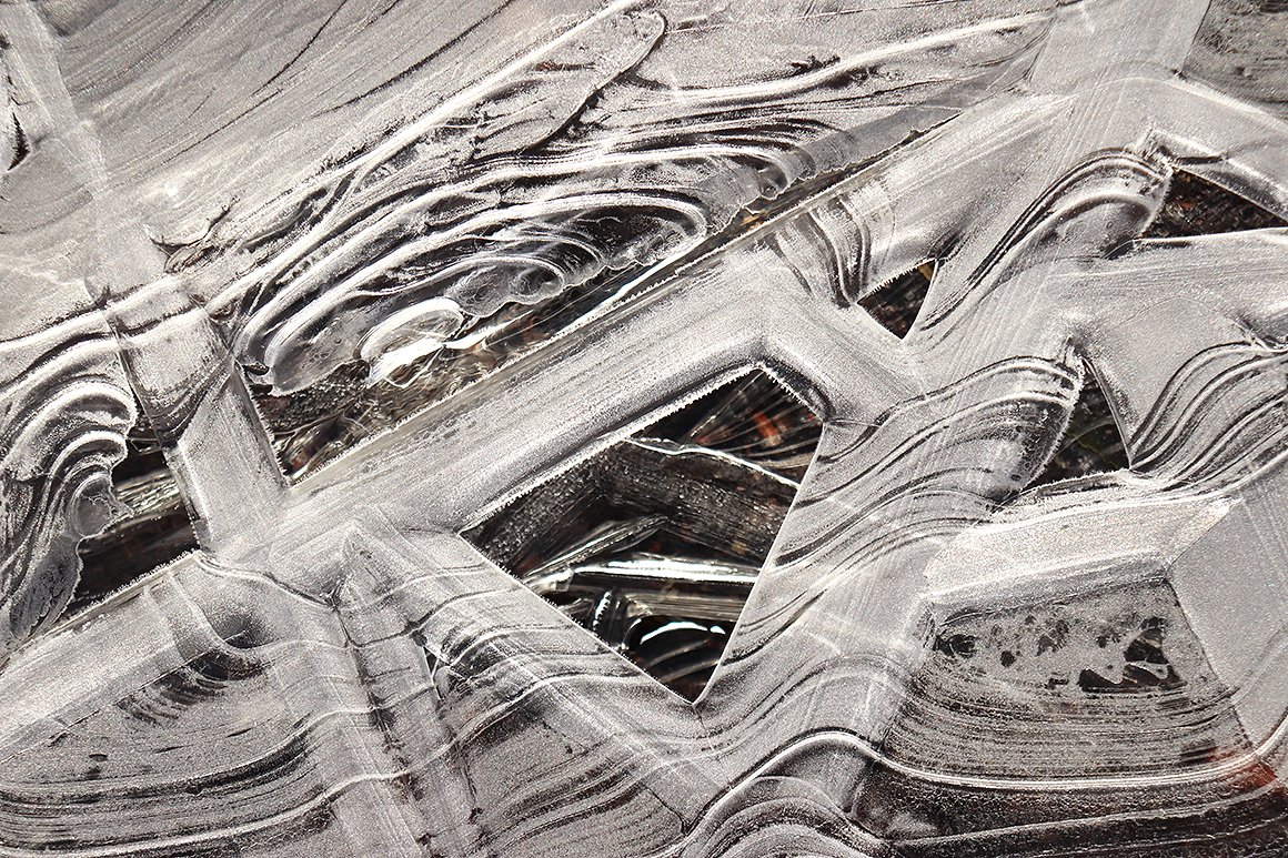 10个高质量冰湖冰表面背景纹理插图