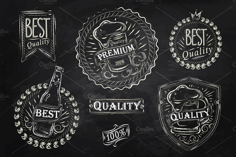 复古啤酒主题设计元素 Vintage design element beer quality插图(2)