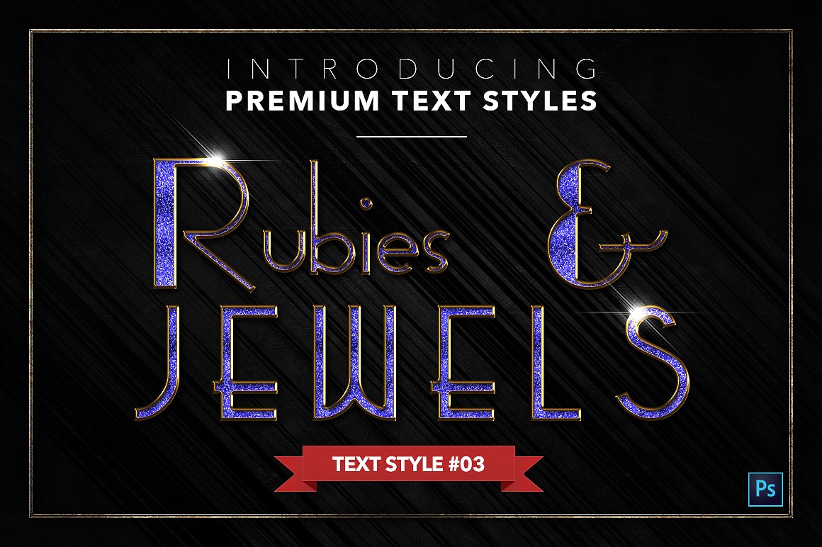 20款红宝石&珠宝文本风格的PS图层样式下载 20 RUBIES & JEWELS TEXT STYLES [psd,asl]插图(3)