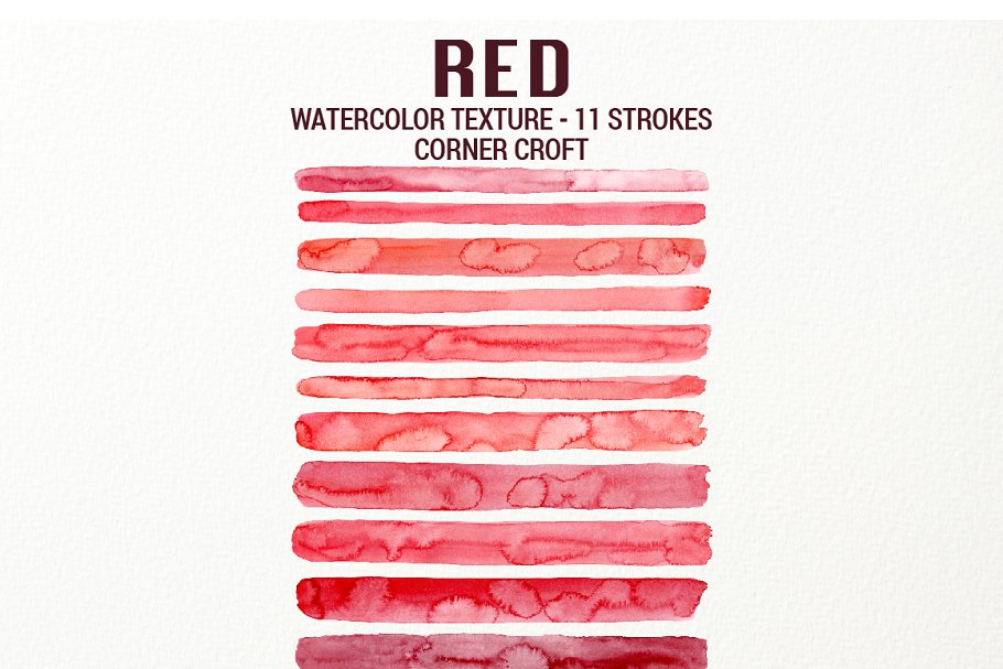 血红色水彩纹理 Watercolor Texture Red插图(2)