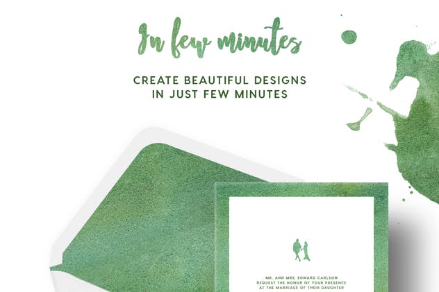 23款绿色基底水彩纹理 Watercolor Seamless Textures – Green Pack插图(1)