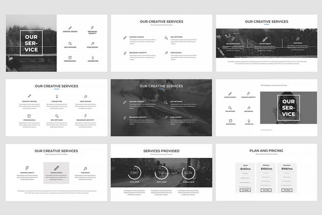 创意极简主义项目/企业宣传精美PPT模板下载 Delica Powerpoint Presentation插图(5)