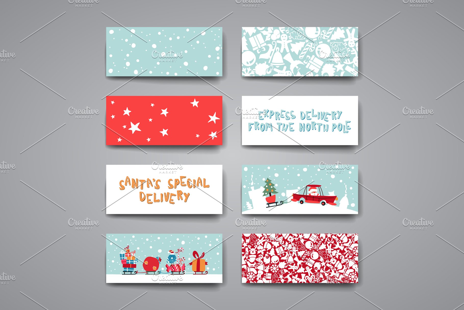 圣诞节日贺卡卡片模板 Merry Christmas Card Templates插图(5)