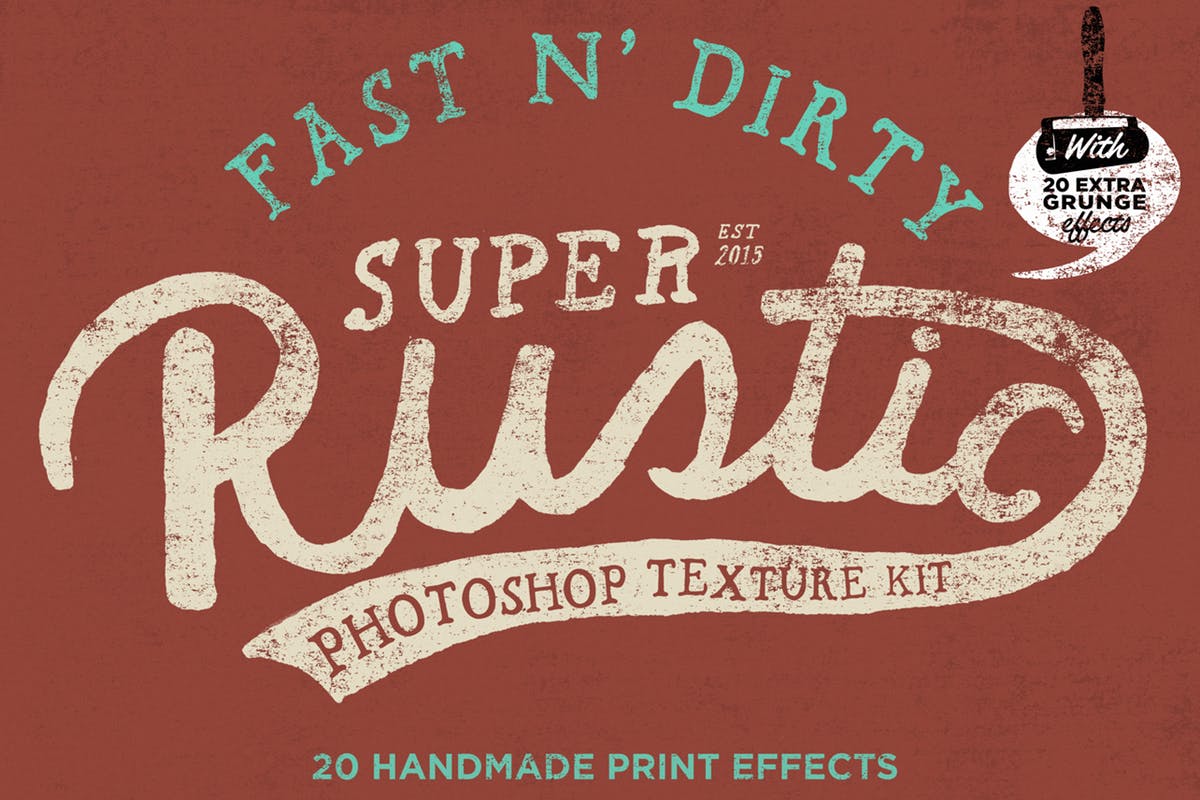 复古手工制作肮脏风格质朴纹理素材 Fast N’ Dirty Super Rustic textures插图