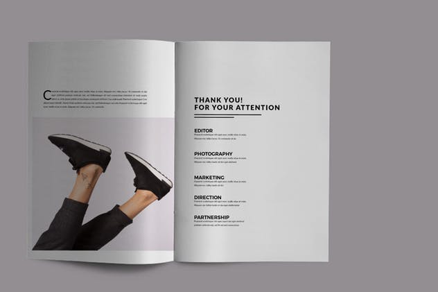极简主义设计风格时尚行业宣传画册设计模板 Minimal Brochure Template插图(4)