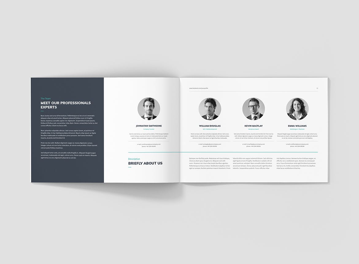 横板商业和企业公司简介企业画册设计模板 CorpoBiz – Business and Corporate Landscape插图(6)