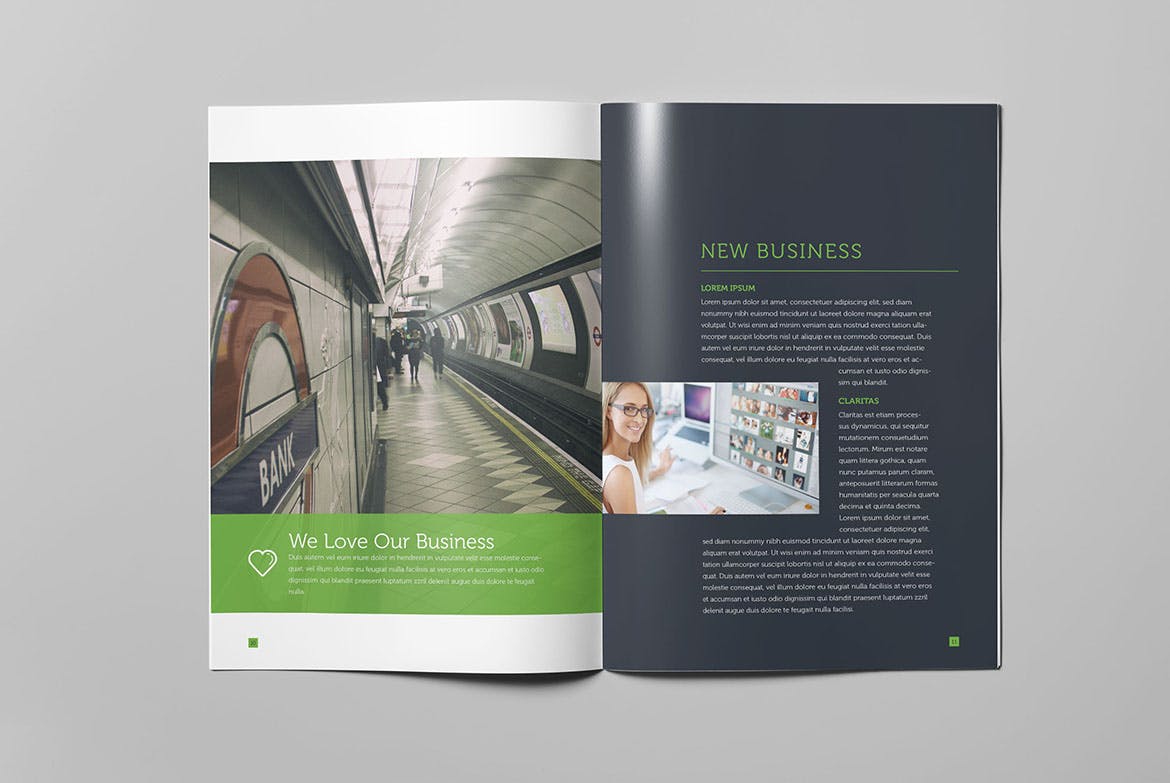 公司宣传册/企业画册设计INDD模板 Corporate Business Brochure插图(6)