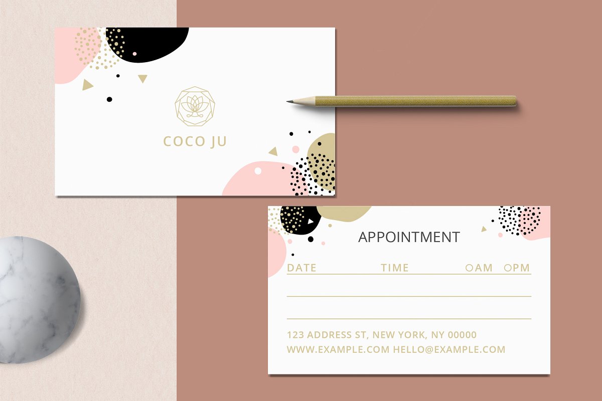 COCO时尚企业品牌套装设计模板插图