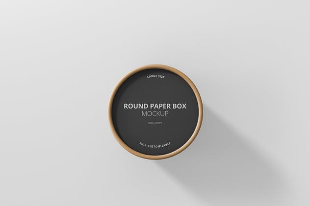 茶叶/咖啡大纸筒包装样机模板 Paper Box Mockup Round – Large Size插图(8)