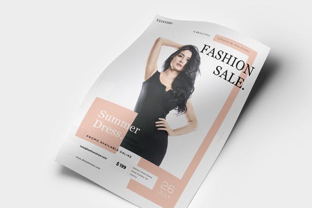 时尚服饰海报PSD模板 Fashion Flyer插图(2)