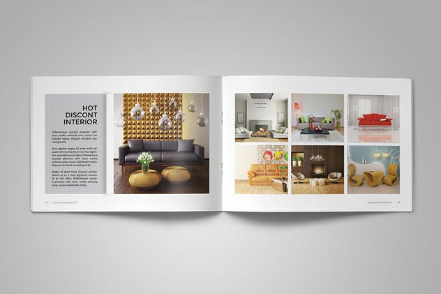 室内设计公司产品目录画册/企业画册设计模板 Interior Design Catalog插图(2)