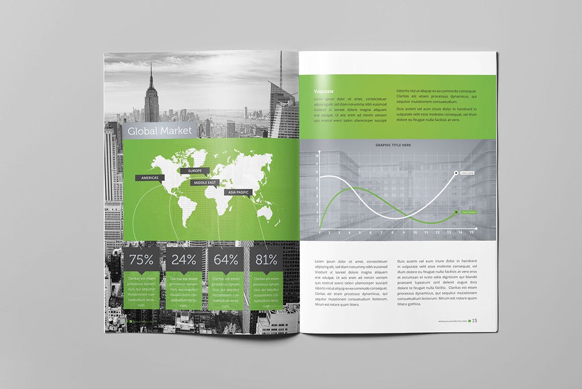 公司企业年度报告设计INDD模板素材 Annual Report 2014 Brochure插图(7)
