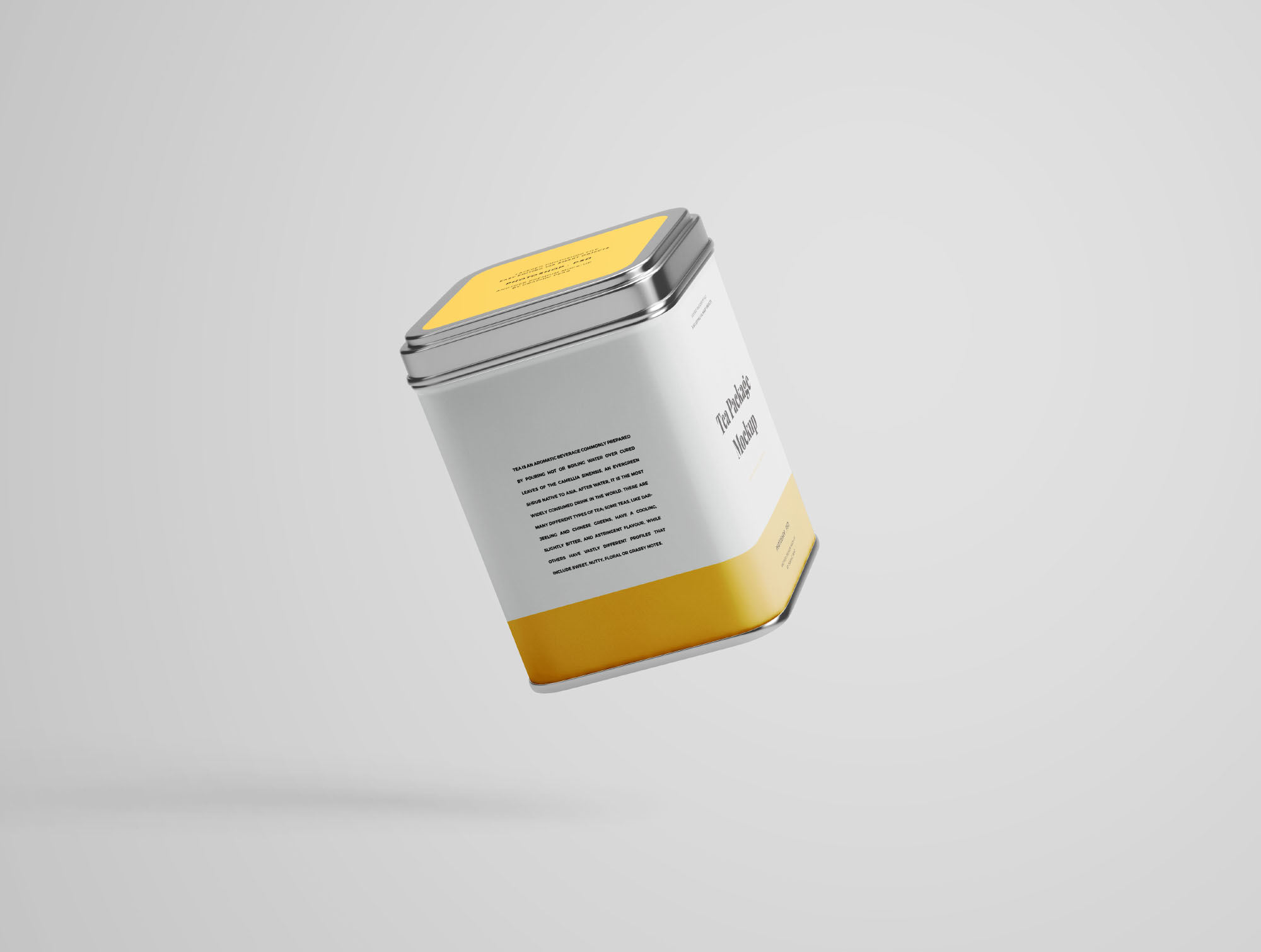 茶叶铁盒包装设计效果样机 Tea Package Mockup插图(7)