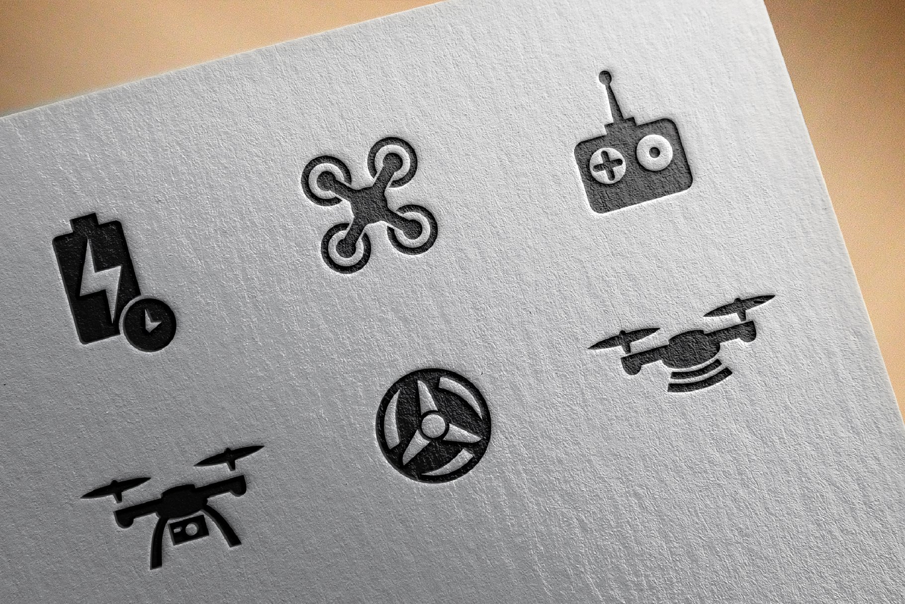 一组20个无人机图标  Drone icons插图(3)