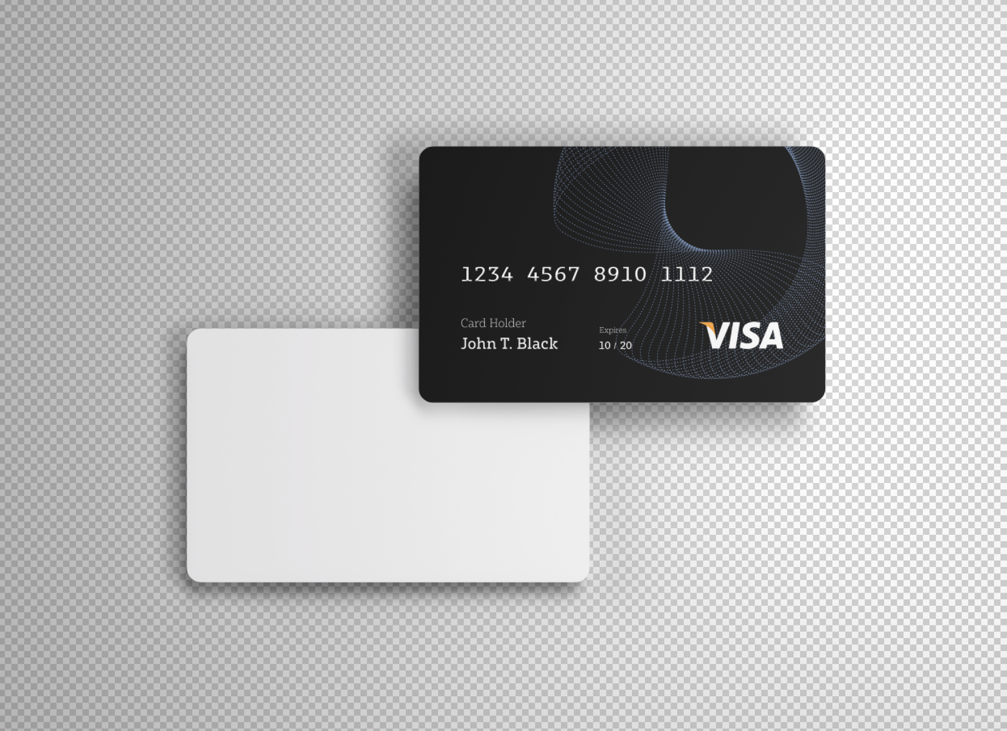 信用卡银行卡双面设计效果样机PSD模板 Credit Cards Mockup – PSD插图(1)