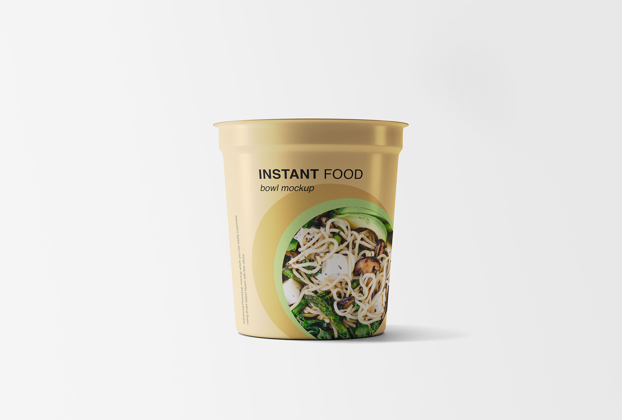 速食碗杯面包装外观设计预览样机 Instant Food Bowl Mockup插图
